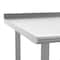 Flash Furniture Reese 430 Stainless Steel 18 Gauge Open Base Kitchen Prep and Work Table w/1.5-in Backsplash NH-WT-3072-OG-B1-5-GG - alternate 2